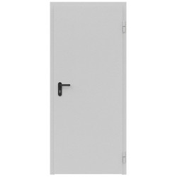 Дверь противопожарная металлическая ДПР-АСД-01/60К сплошная, угловая коробка (850х2075), правая, RAL7035